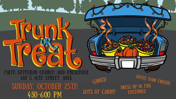 Faith Adel Lutheran Trunk or Treat
