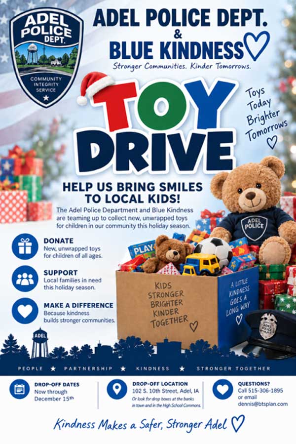 Adel Police Dept Toy Drive